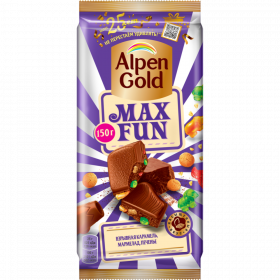 Шо­ко­лад мо­лоч­ный «Alpen Gold» Max Fun, 150 г
