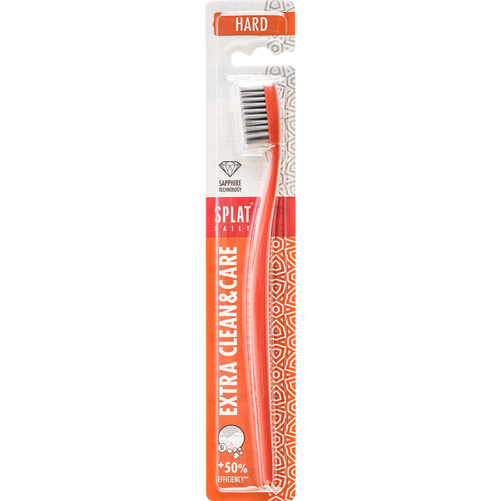 Зубная щетка «Splat» Extra Clean & Care, оранжевая