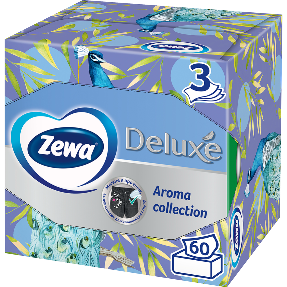 Салфетки бумажные «Zewa» ароматизированные, трехслойные, 60 шт.
