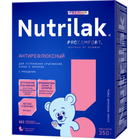Смесь мо­лоч­ная сухая «Nutrilak» Premium, ан­ти­ре­флюкс­ная 350 г