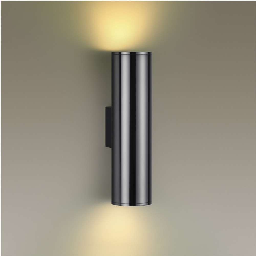 Настенный светильник «Odeon Light» Dario, Hightech ODL21 209, 4245/2WB, черненый хром/металл