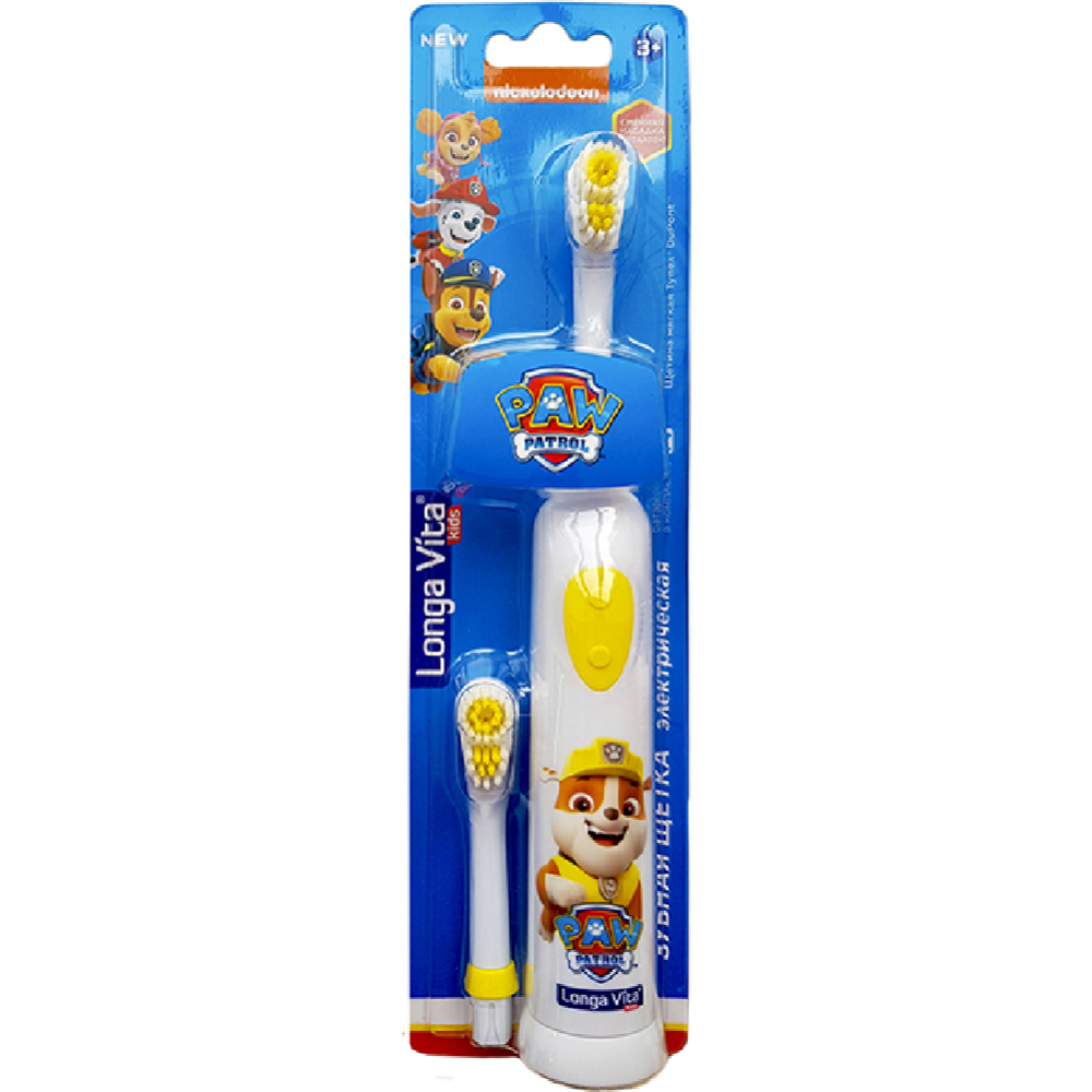 Электрическая зубная щетка для детей «Longa Vita» Paw Patrol, KAB-3, от 3-х лет, 2 насадки