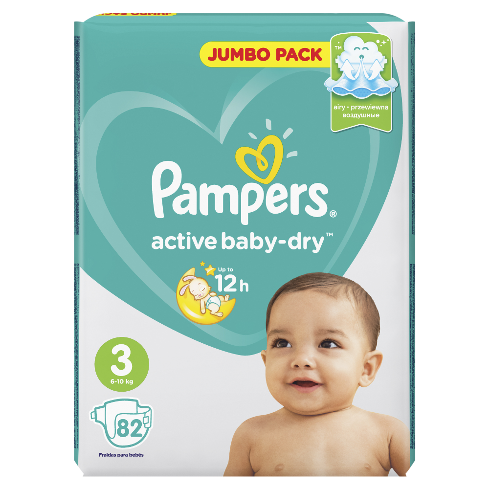 Подгузники детские «Pampers» Active Baby-Dry, размер 3, 6-10 кг, 82 шт #4