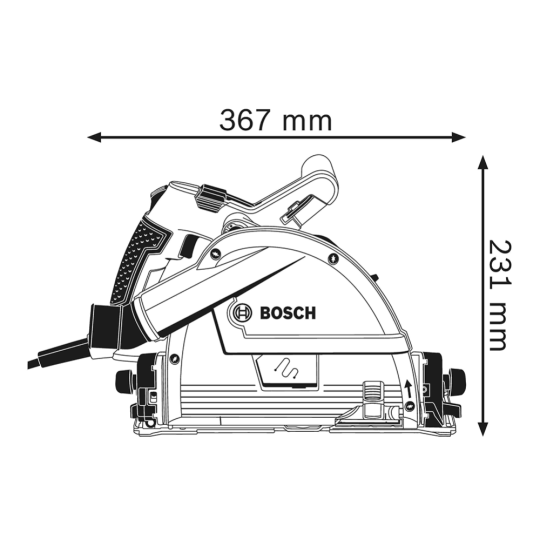 Пила циркулярная «Bosch» GKT 55 GCE, 601675000