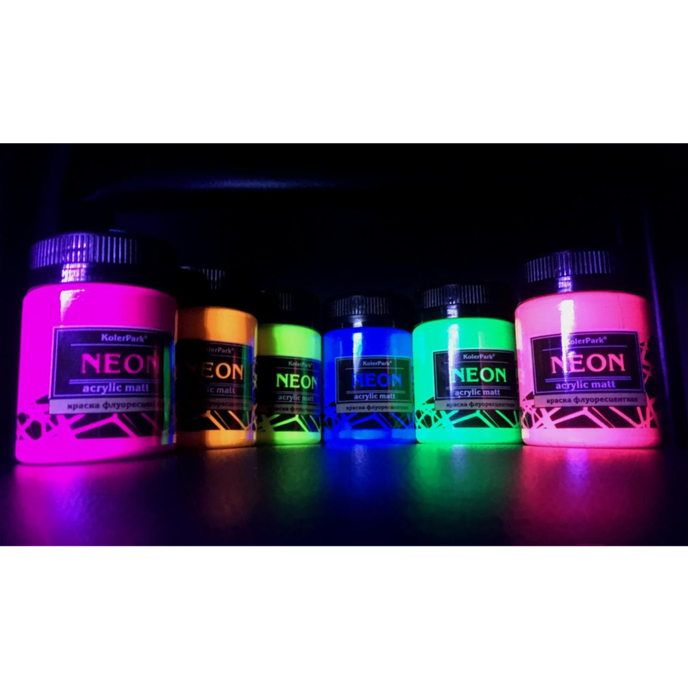 Краска «KolerPark» Neon, флуоресцентная, розовый, 150 мл