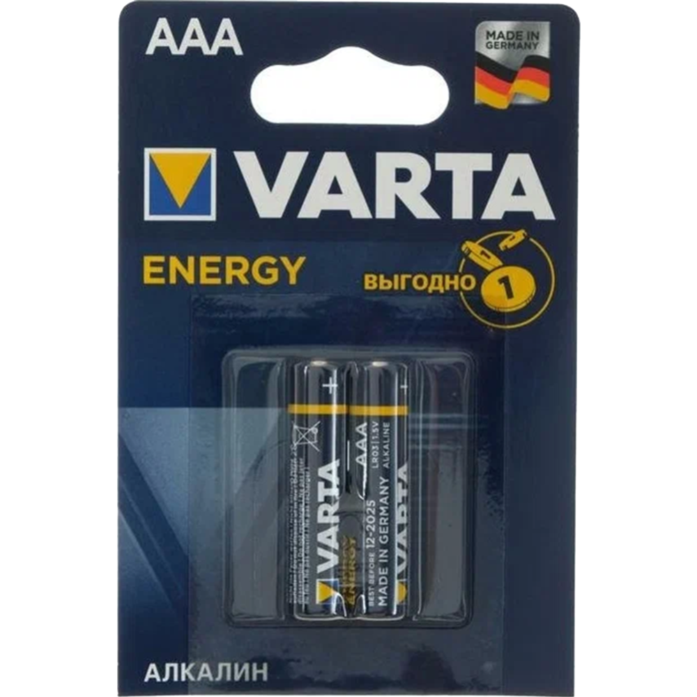Ба­та­рей­ки «Varta» Energy AAA Alkaline BL2, 2 шт
