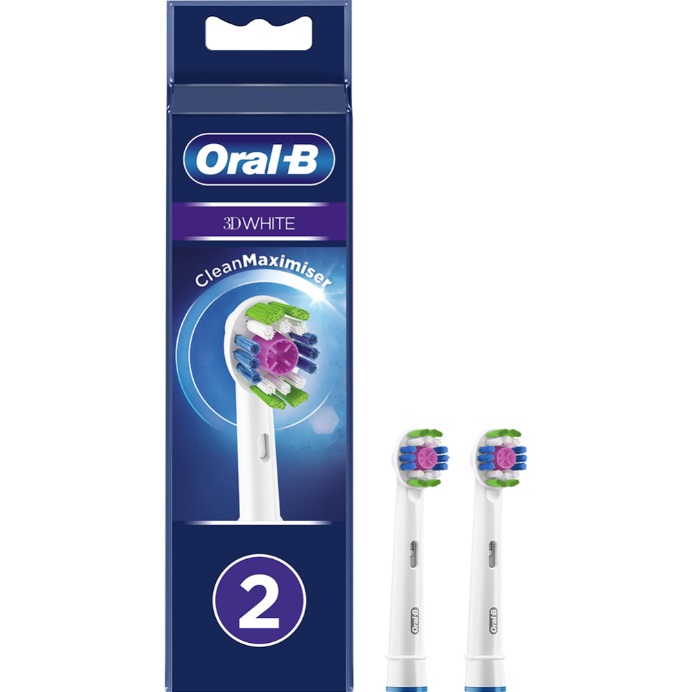 Насадки для зубной щетки «Oral-B» 3D White CleanMaximiser, EB18рRB, 2 шт