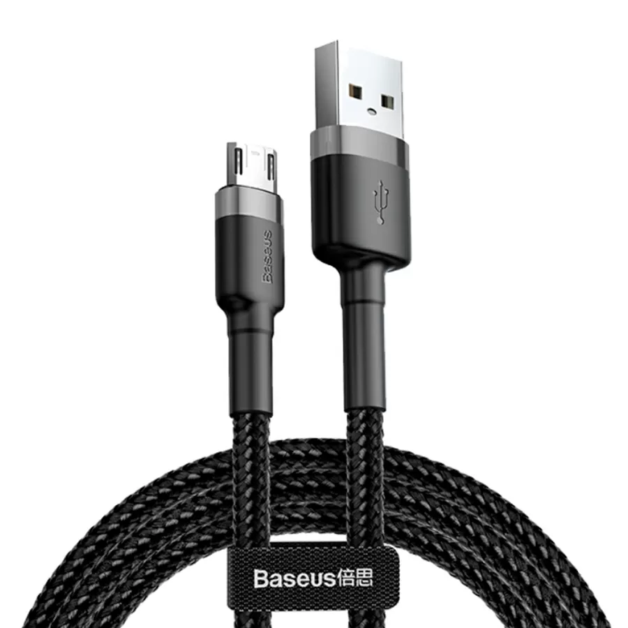 Кабель Baseus cafule CAMKLF-CG1 USB-A - Micro-USB 1.5A 2m черно-серый