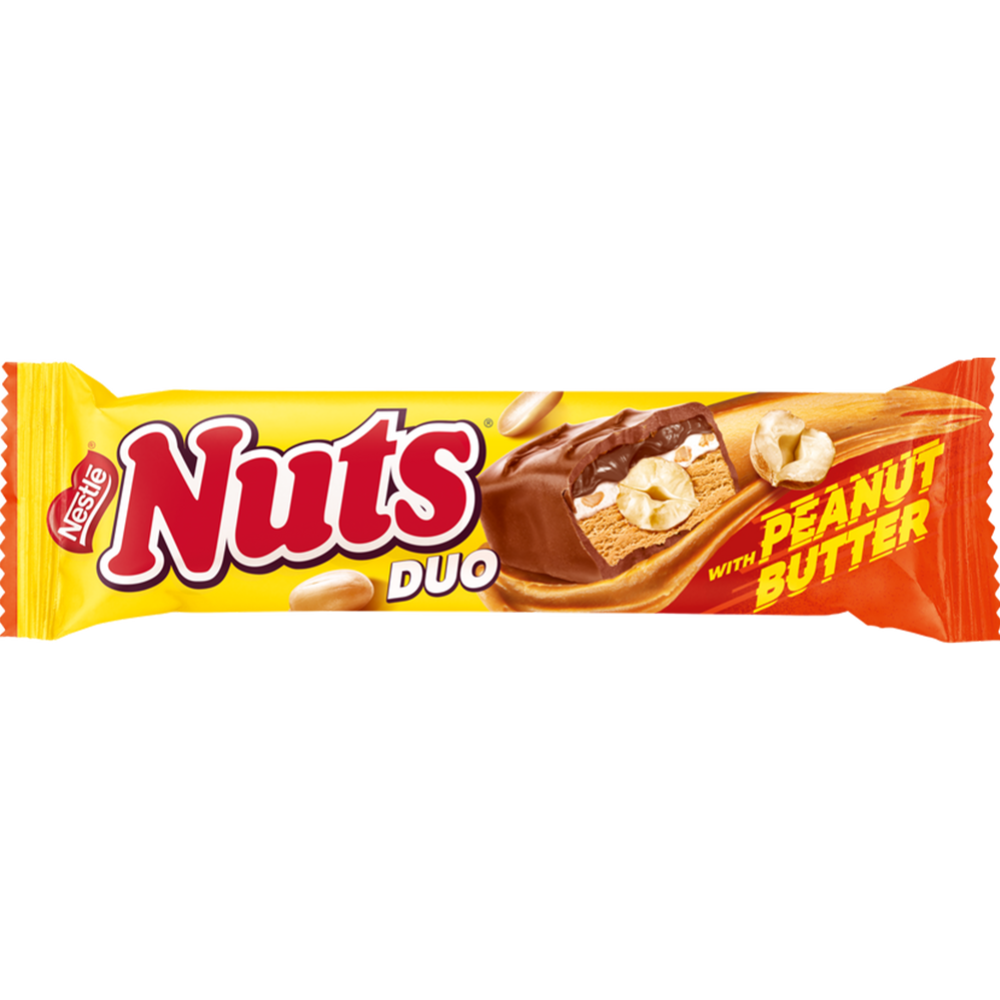 Конфета «Nuts» peanut butter, с фундуком и арахисовой пастой, 60 г #0