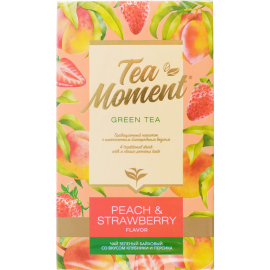 Чай зеленый «Tea Moment» клубника и персик, 100 г