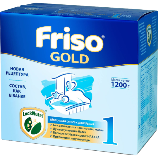 Смесь молочная сухая «Friso» Голд 1 LockNutri, с 0 до 6 месяцев, 1200 г