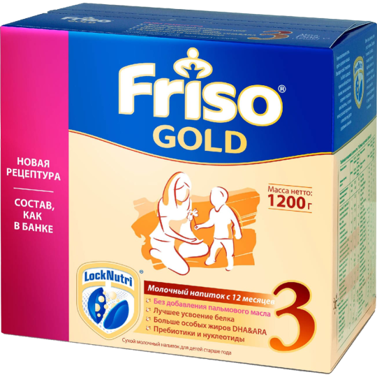 Напиток молочный сухой «Friso» Голд 3 LockNutri, с 12 месяцев, 1200 г