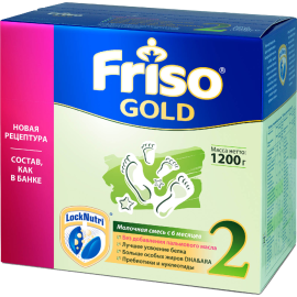 Смесь молочная сухая «Friso» Голд 2 LockNutri, с 6 до 12 месяцев, 1200 г