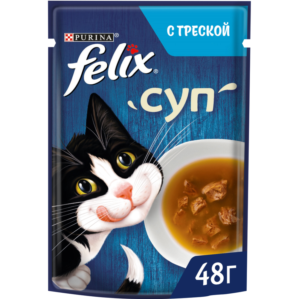 Корм для кошек «Felix» Суп с треской, 48 г #0