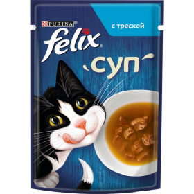 Корм для кошек «Felix» Суп с трес­кой, 48 г