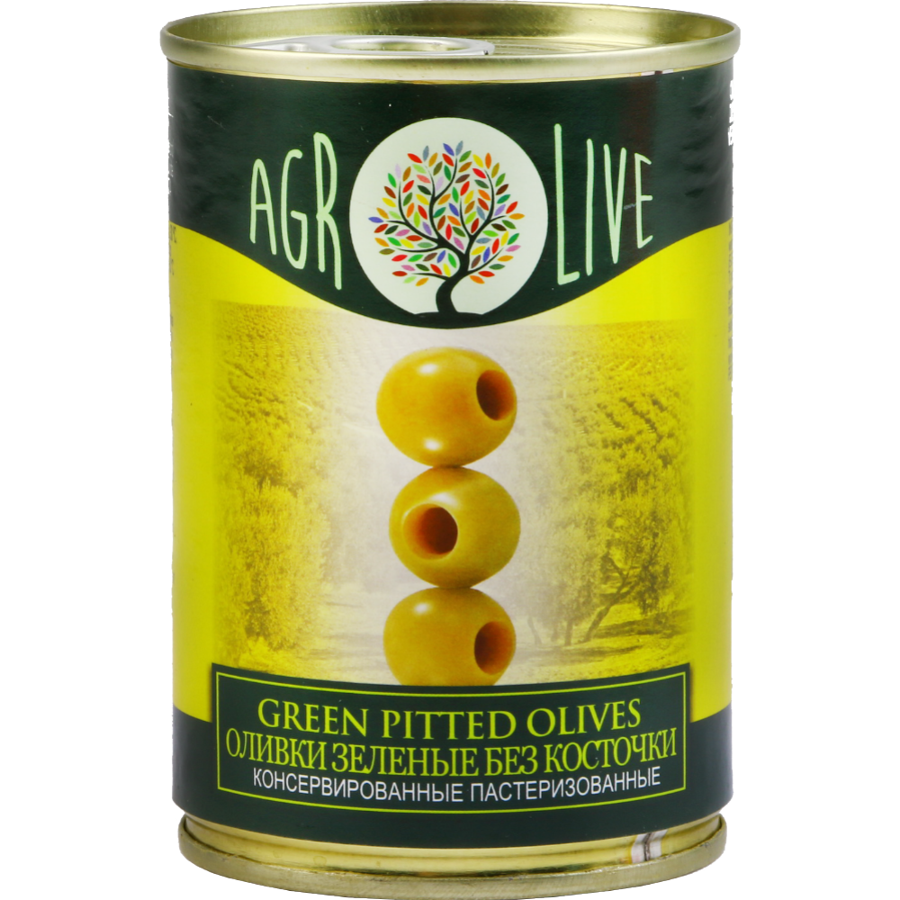 Оливки «Agrolive» зеленые, без косточки, 280 г #0