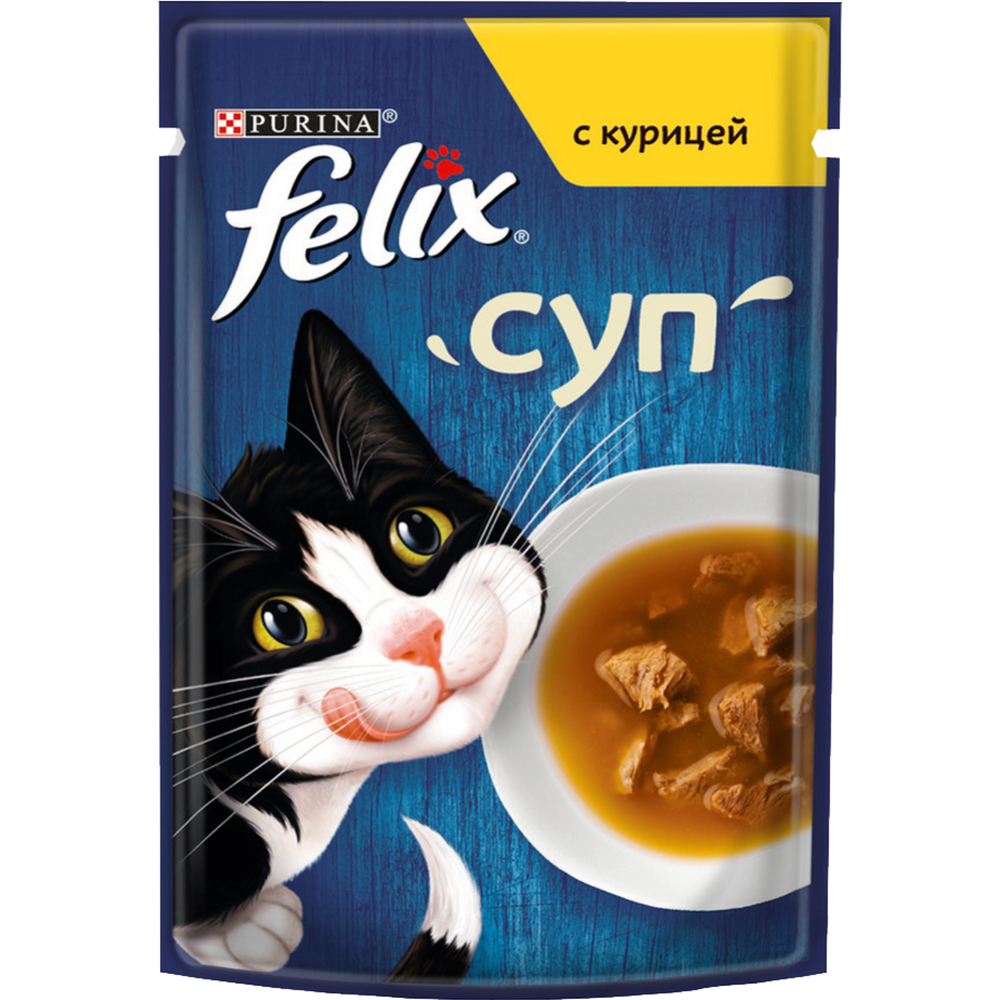Корм для кошек «Felix» Суп с курицей, 48 г #0