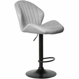 Стул (кресло) барный Kingstyle Azur GB, основание черное, велюр Seven 324 (светло-серый)