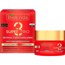 Крем для лица «Bielenda» Super Trio Retinol+Vit C+Kolagen 60+ день/ночь, 50 мл