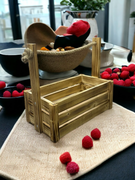 Ящик деревянный для декора и хранения обжиг
