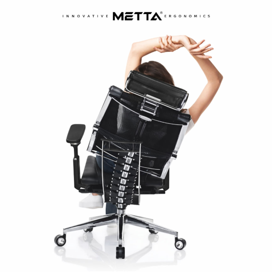 Кресло руководителя METTA Yoga 4DT B2-15D-Mesh Infinity Carbon