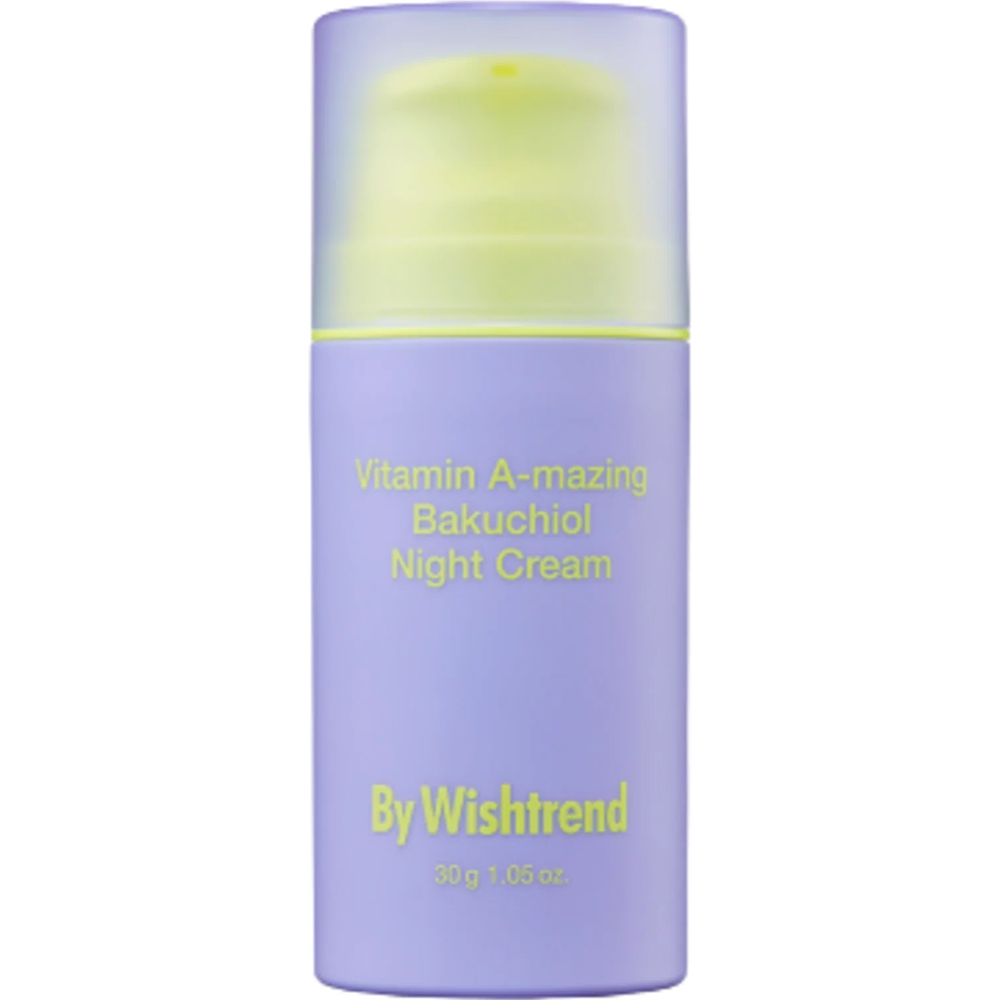 Крем для лица «By Wishtrend» Ретинол и бакучиол, Vitamin A-mazing Bakuchiol Night Cream, 30 г