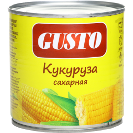 Кукуруза консервированная «Gusto» сахарная, в зернах, 340 г