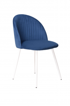 Кухонный стул (кресло) Mara Феликс классик ( Kingstyle 123 F U ), велюр Seven 666 (темно-синий), опора Юта (белая)