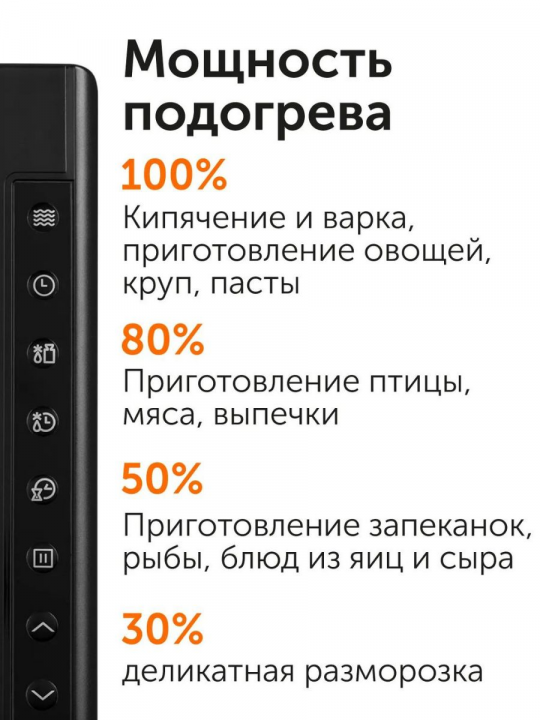 Микроволновка белая, микроволновая печь, свч, 23л, 800 Вт RED Solution RM-2302D