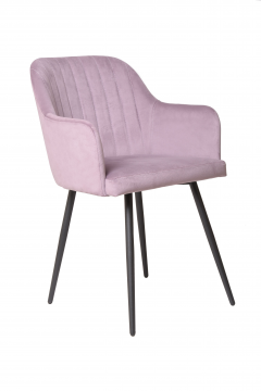 Кухонный стул (кресло) Mara Эмеральд классик ( Kingstyle 104 F U ), велюр Seven 108 (пыльная роза), опора Юта (черный)