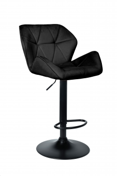 Стул (кресло) барный Kingstyle Berlin GB, основание черное, велюр Seven 035 (черный)