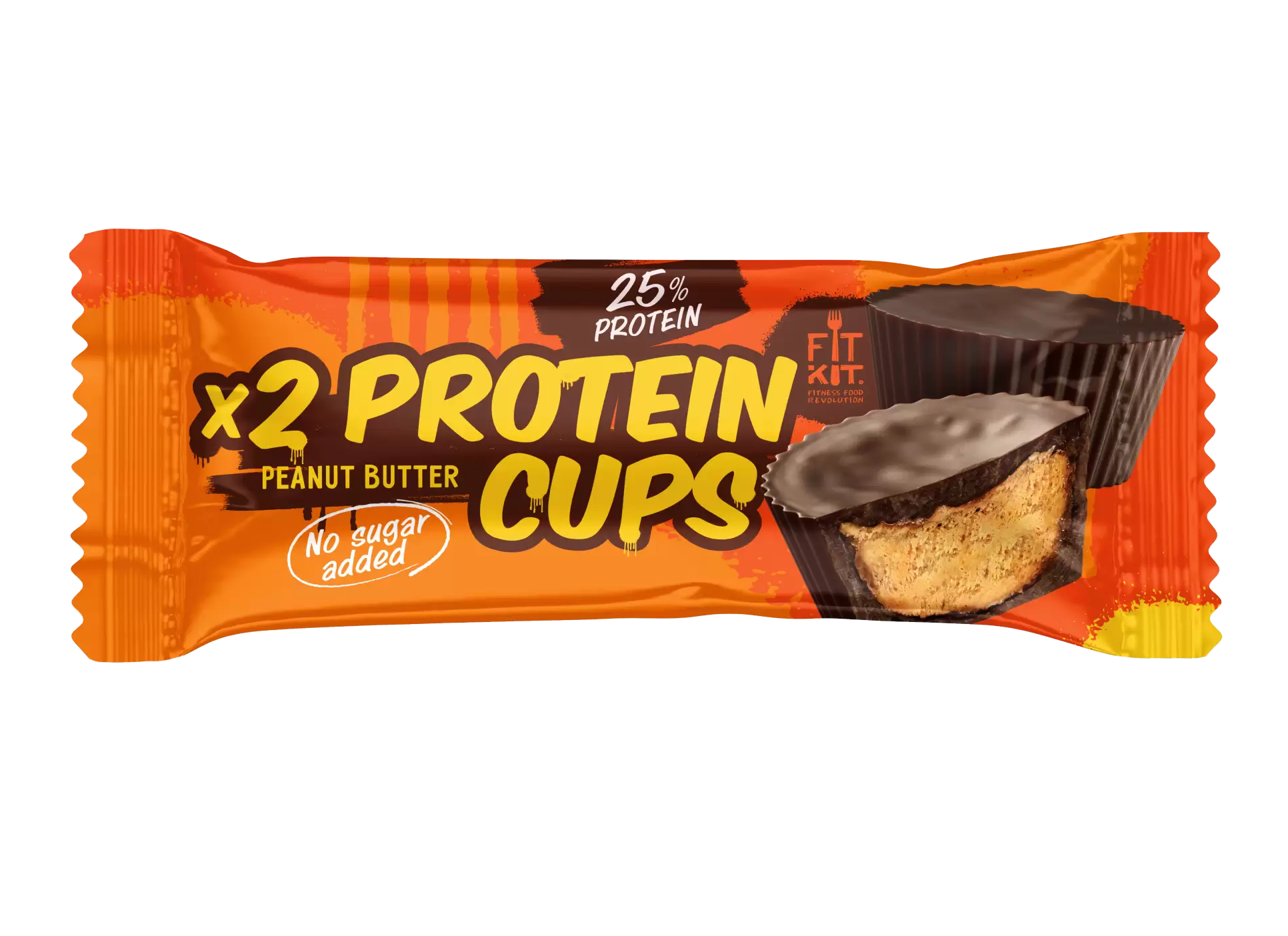 Протеиновое печенье Fit Kit Protein CUPS, 70 гр. (Арахисовая паста)