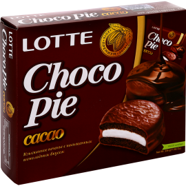 Печенье глазированное «Choco Pie» Lotte, какао, 336 г