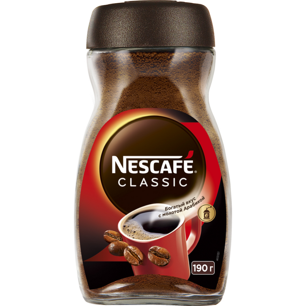 Кофе растворимый «Nescafe» Classic, с добавлением молотого, 190 г #1
