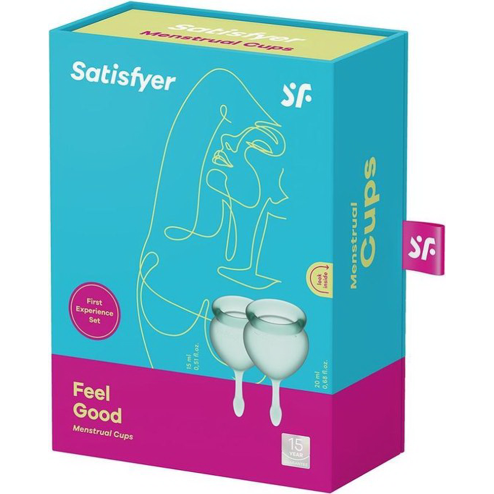 Набор менструальных чаш «Satisfyer» Feel Good, J1763-1, салатовый