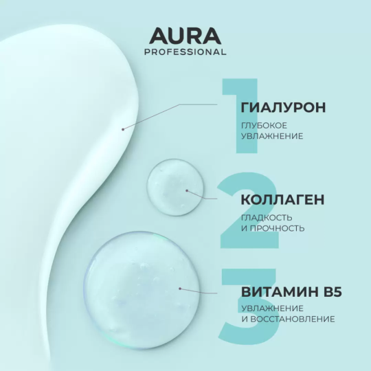 Бальзам для волос «Aura» Professional, Интенсивное увлажнение, 850 мл