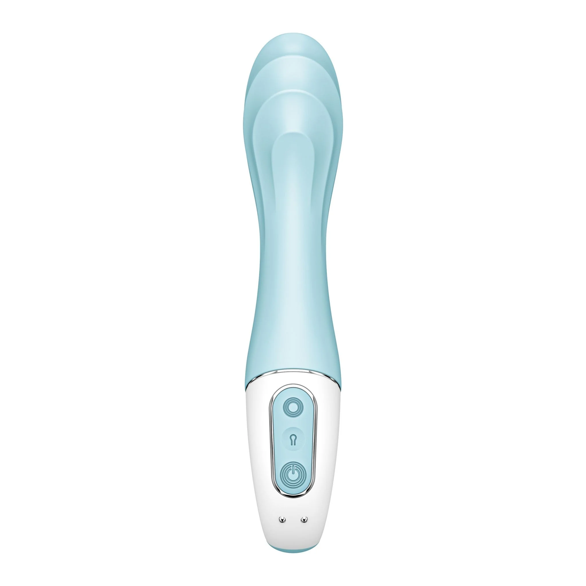 Расширяющийся смарт-вибратор с рельефной головкой Satisfyer Air Pump Vibrator 5+ голубой