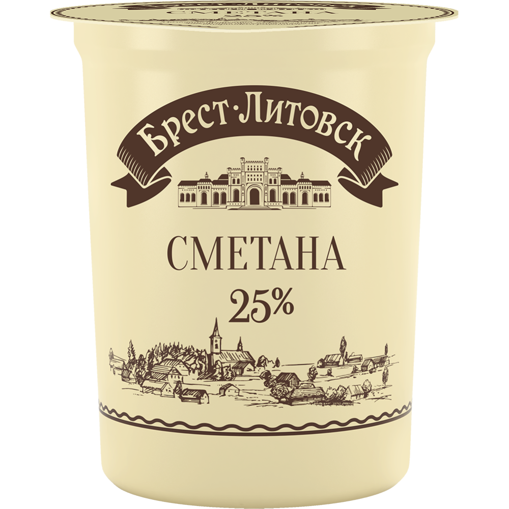 Сметана «Брест-Литовск» 25%, 380 г   #0
