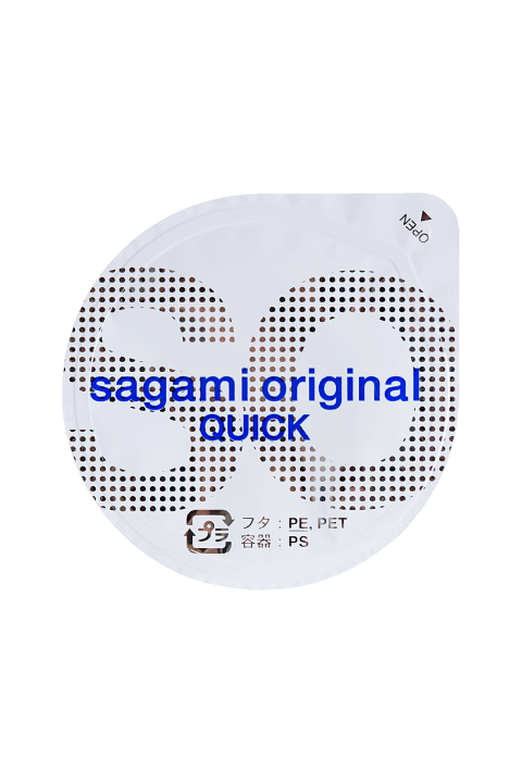 Презервативы Sagami, original Quick 0.02, полиуретан, 17 см, 5,5 см, 6 шт.