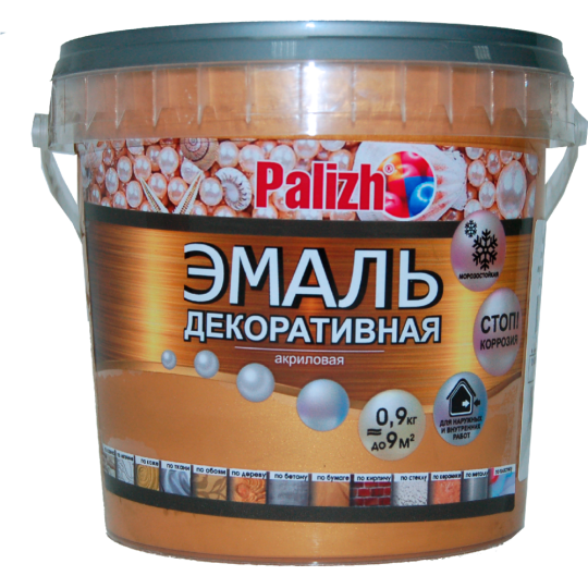 Эмаль «Palizh» Декоративная, золото, 900 г