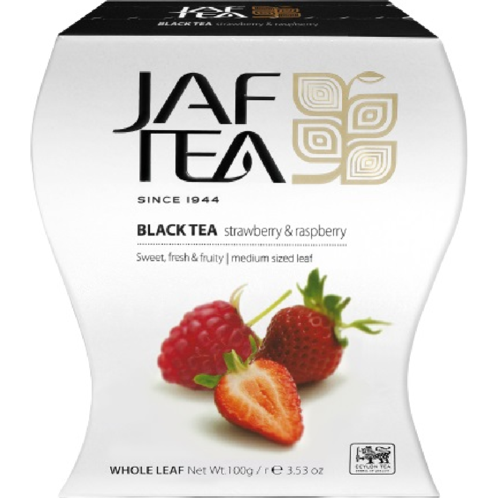 Чай черный «Jaf» листовой, байховый, с ароматом клубники и малины, 100 г