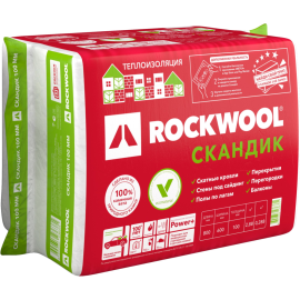 Минеральная вата «Rockwool» Лайт Баттс, 1000x600x50 мм