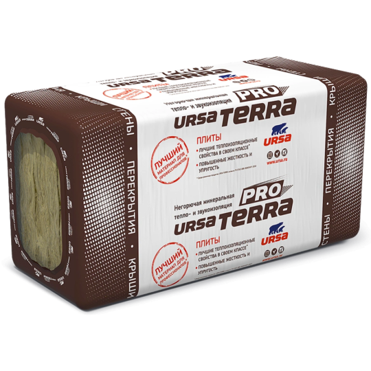 Минеральная вата «Ursa» Terra, 34 PN Pro 4 1000-610-100