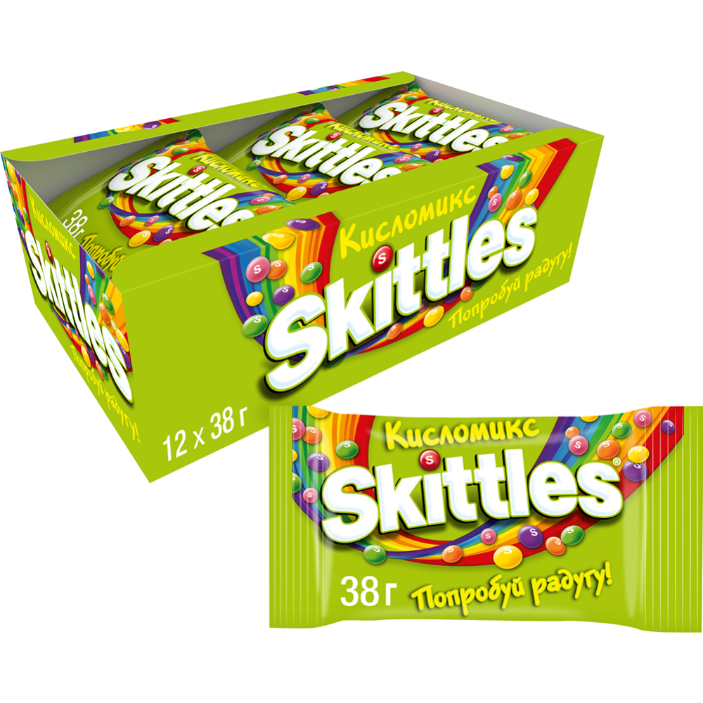 Драже жевательное «Skittles» кисломикс, 38 г #1