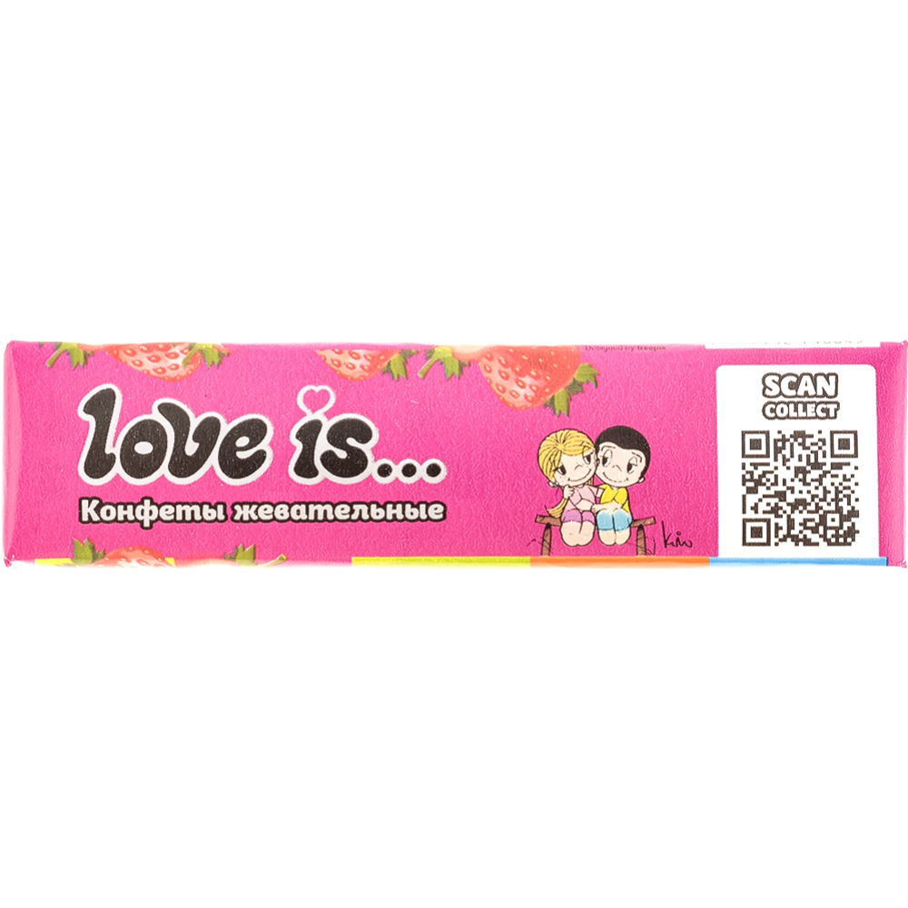 Жевательные конфеты «Love is...» со вкусом клубники, 20 г
