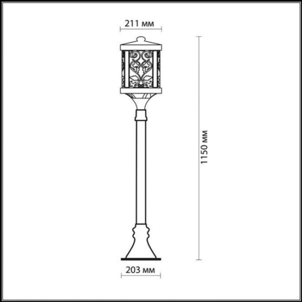Уличный светильник «Odeon Light» Lagra, Nature ODL12 591, 2286/1A, коричневая патина