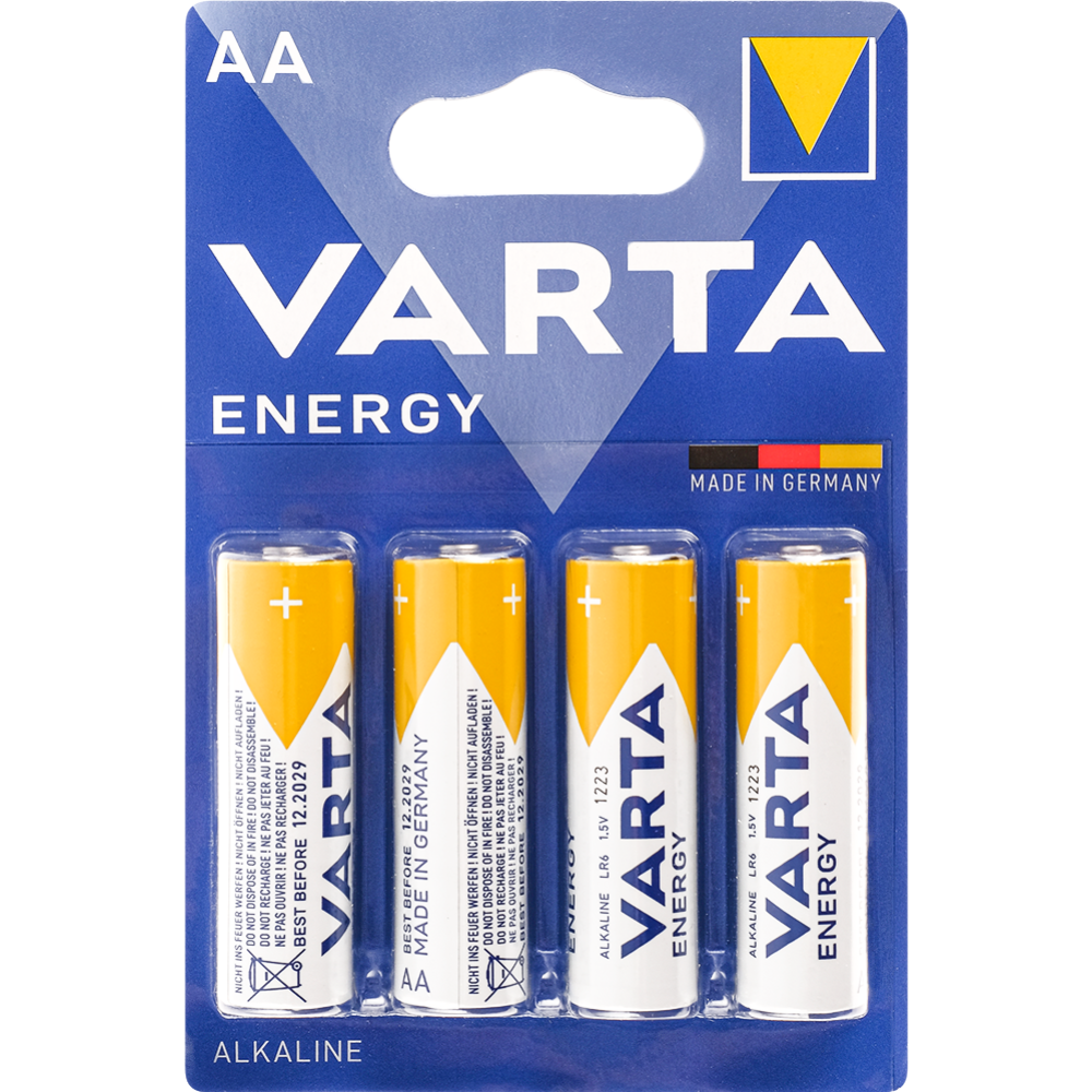 Батарейки «Varta» Energy, AA, 1.5V, LR6, 4 шт #0