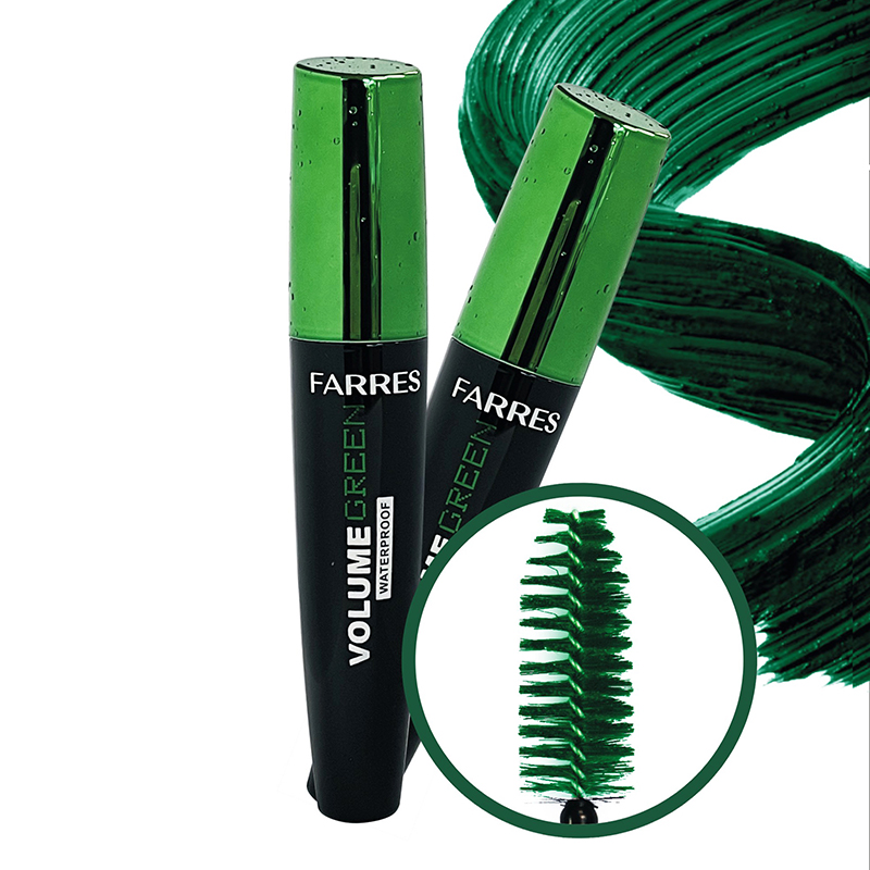 Farres 6050-4 Водостойкая объемная тушь для ресниц Volume Green