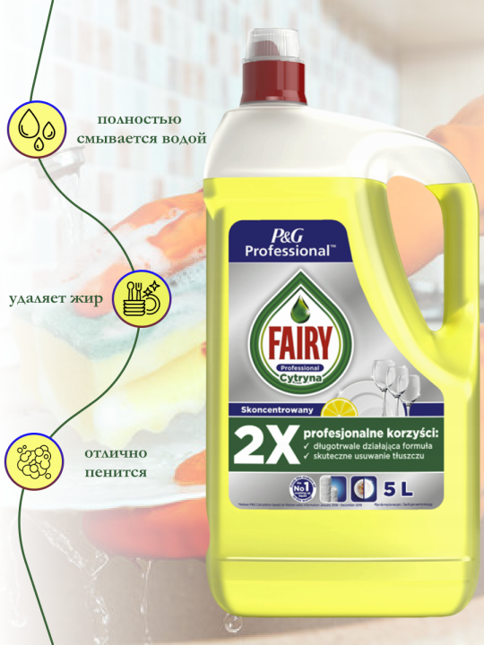 Средство для мытья посуды Fairy Lemon 5л