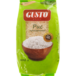 Рис про­па­рен­ный «Gusto» длин­но­зер­ный, шли­фо­ван­ный, 800 г
